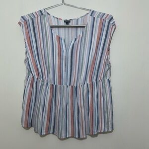 Torrid || plus size woman’s stripe sleeveless blouse size 3